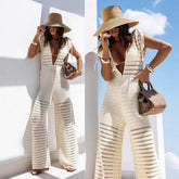 Slim-Fit Jumpsuit – Polyester Spandex Cold Wash Casual Evening