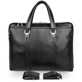 Men's Leather Briefcase – 15.6" Laptop Sleeve Genuine Full-Grain