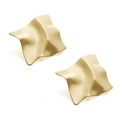 Oversized Geometric Mirror Earrings – Nickel-Free Lightweight Statement