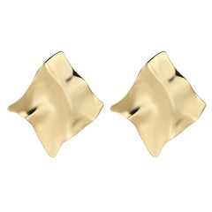 Oversized Geometric Mirror Earrings – Nickel-Free Lightweight Statement
