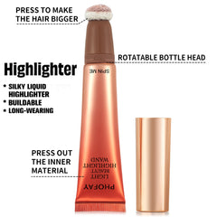Glass Skin Highlighter Wand – Dewy Liquid 12-Hour Wear Universal