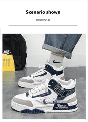 Men's High-Top Casual Shoes – 1.5" Hidden Lift Mesh Upper