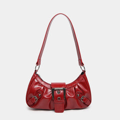 Women's Vintage Two-Tone Leather Bag – Medium Satchel Shoulder