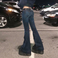 Low Rise Skinny Jeans – Medium Wash Slim Fit Y2K Denim