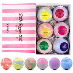 Lavender Rose Mint Bath Bombs – 4oz Fizzing 6-Pack Vegan