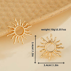 Sunflower Stud Earrings – Nickel-Free Alloy Hypoallergenic Everyday