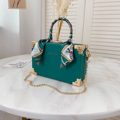 Small Square Chain Bag – Synthetic Leather Shoulder Carry Only