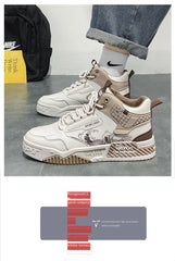 Men's High-Top Casual Shoes – 1.5" Hidden Lift Mesh Upper