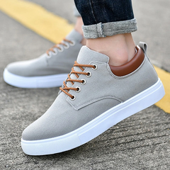 Men's Canvas Sneakers – 100% Cotton Mesh Panels Rubber Outsole