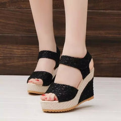 Block Heel Sandals – 3in Vegan Leather Platform Casual Evening