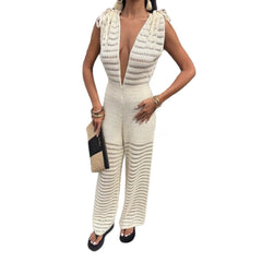 Slim-Fit Jumpsuit – Polyester Spandex Cold Wash Casual Evening