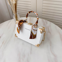 Small Square Chain Bag – Synthetic Leather Shoulder Carry Only