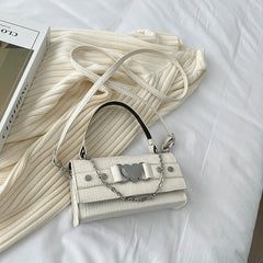 Chain Strap Crossbody Bag – Faux Leather Mini Shoulder Bag