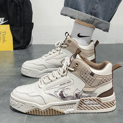 Men's High-Top Casual Shoes – 1.5" Hidden Lift Mesh Upper