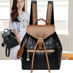Women's Leather Backpack – 15" Laptop Sleeve School Travel Bag