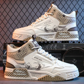 Men's High-Top Casual Shoes – 1.5" Hidden Lift Mesh Upper
