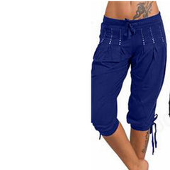 Distressed Cropped Trousers – Cotton Spandex Cold Wash Casual