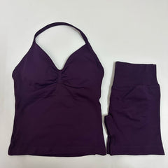 FImpact Seamless Yoga Set for Women – Longline Strappy Tank Top
