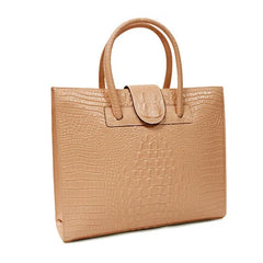 Genuine Cowhide Leather Business Briefcase for Women – 14" Laptop Compartment