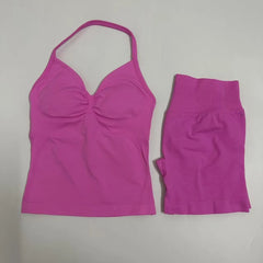 FImpact Seamless Yoga Set for Women – Longline Strappy Tank Top