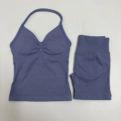 FImpact Seamless Yoga Set for Women – Longline Strappy Tank Top