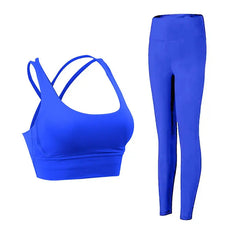 2-Piece Yoga Set Women - Push Up Sports Bra + High Waist Leggings Athletic Tracksuit