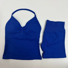 FImpact Seamless Yoga Set for Women – Longline Strappy Tank Top