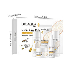BIOAOUA 5-Piece Rice Brightening Skincare Set – Cleanser, Toner, Essence, Lotion & Cream