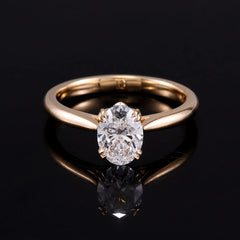 14K Gold Solitaire Ring – 0.5ct Lab-Grown Diamond IGI Certified