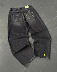 2026 Retro Hip-Hop Baggy Jeans – Y2K Harajuku Gothic Wide-Leg Pants