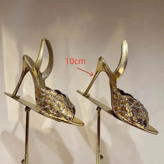 2026 European & American Style Sequin Rhinestone Open-Toe Slippers