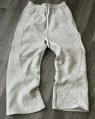 Retro Y2K Baggy Sweatpants for Men – American Letter Patch, Double-Layer Design