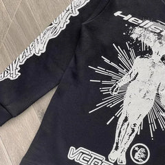 HS Victory Thermal Long Sleeve T-Shirt – Oversized Fit with Bold Logo