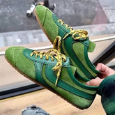 Genuine Leather & Faux Suede Lace-Up Sneakers for Women