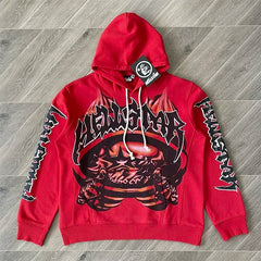 HS Skull & Flame Skeleton Hoodie – Vintage-Inspired Graphic Pullover |