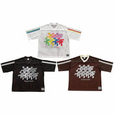 Project Capri Emergency Portrait Tee - European Graffiti Mesh Loose Fit T-Shirt