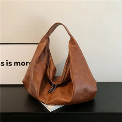 Large Black Leather Hobo Bag - Soft Crossbody Shoulder Tote for Women