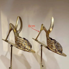 2026 European & American Style Sequin Rhinestone Open-Toe Slippers