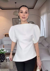 Elegant Lace-Trim Patchwork Blouse for Women – Asymmetrical Hem Solid Top | 2026