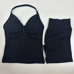 FImpact Seamless Yoga Set for Women – Longline Strappy Tank Top