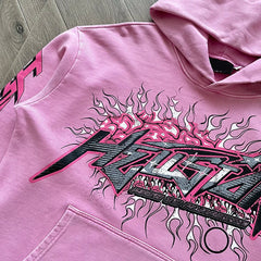 Pink Brainwashed Hoodie – Oversized Unisex Sweatshirt with Bold Brain Graphic