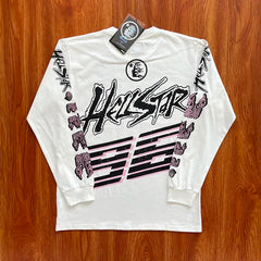 HS Long Sleeve Cotton T-Shirt – European & American Streetwear Inspired Unisex Tee |
