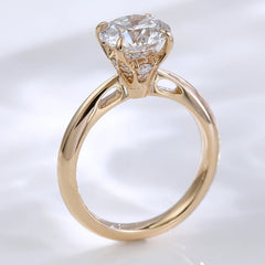 Custom 1.5CT Lab Diamond Solitaire Ring - 10K/14K Gold Engagement Band