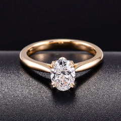 14K Gold Solitaire Ring – 0.5ct Lab-Grown Diamond IGI Certified