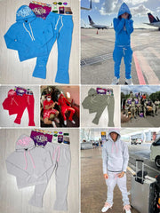 Unisex Cotton Tracksuit – Fleece Lined Hoodie & Joggers Set