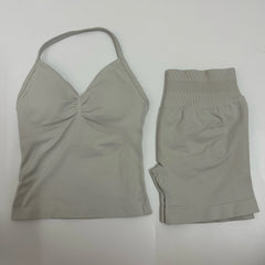 FImpact Seamless Yoga Set for Women – Longline Strappy Tank Top