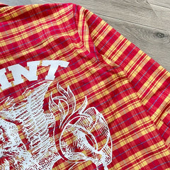 SAINT VANITY Retro Plaid Shirt Jacket – Unisex Long-Sleeve Color-Matched Layering Piece