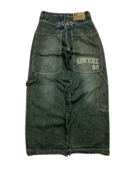2026 Retro Hip-Hop Baggy Jeans – Y2K Harajuku Gothic Wide-Leg Pants