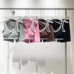 Women's Summer Yoga Set 2026 - Moisture-Wicking Vest + High Waist Shorts Fitness Activewear