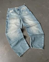 2026 Retro Hip-Hop Baggy Jeans – Y2K Harajuku Gothic Wide-Leg Pants